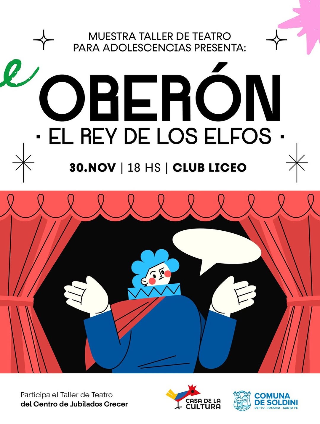 Se vienen las muestras del taller de Teatro para adolescentes y adultos! Agéndate estas fechas que los grupos se vienen ...