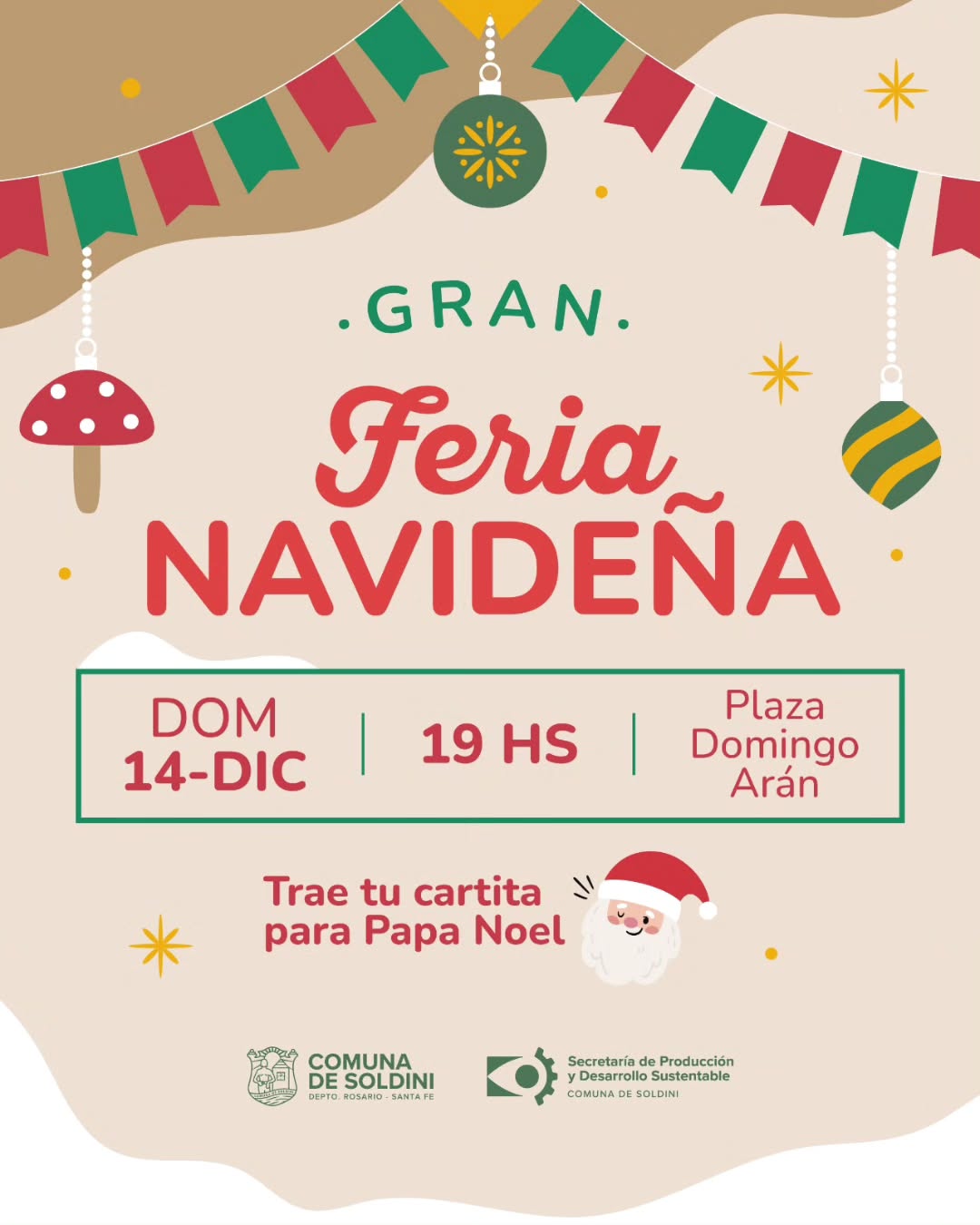 🎅Ahora siiiii, Papá Noel dijo que viene a visitarnos este domingo! Además habrá feria Navideña donde podrás encargar re...