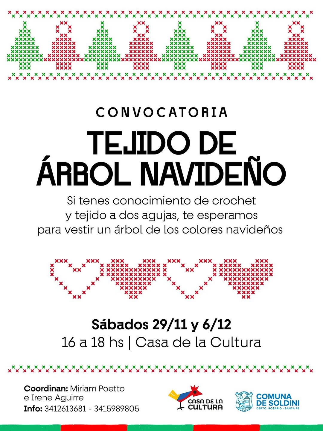 Nos vamos preparando para Navidad y en esta oportunidad te invitamos a tejer!🎄🧶 Te esperamos! 😉 @miriampoetto @irene....