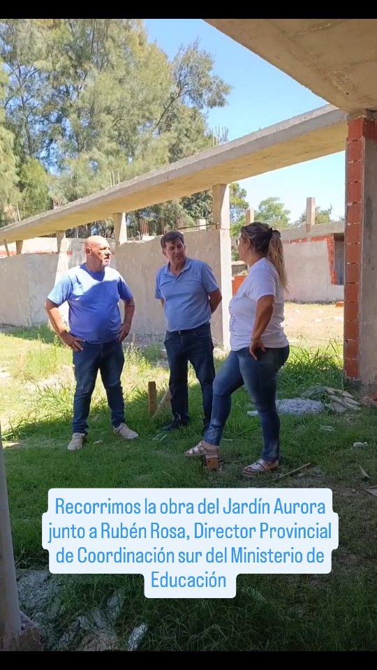 Obra Jardín Aurora🏗️ Agradecemos a @rubenrosa por el acompañamiento desde el área educativa. A seguir trabajando en con...