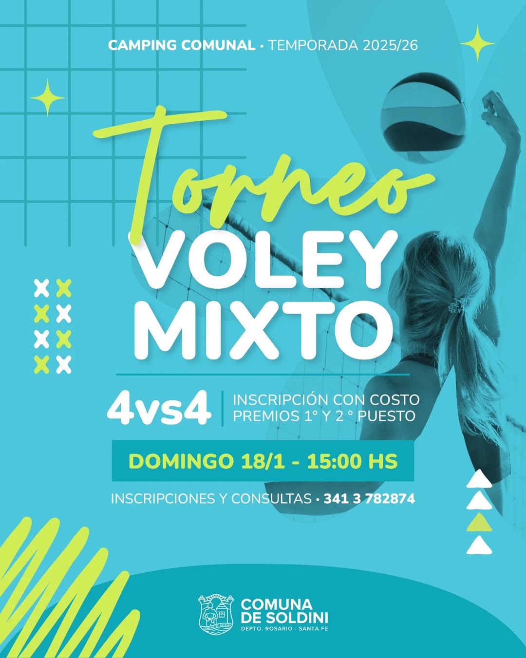 Atención...🏐 Torne de voley mixto!!!!🤾🏼🤾🏻‍♀️ Este domingo 18/01!