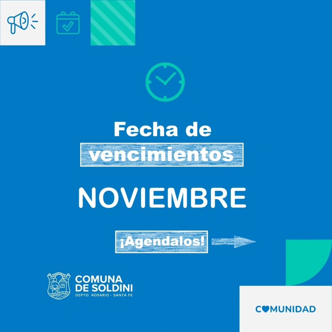 🗓Comenzó Noviembre... Publicamos fechas de vencimientos de impuestos y servicios a pagar 🧾 📝Para agendar!