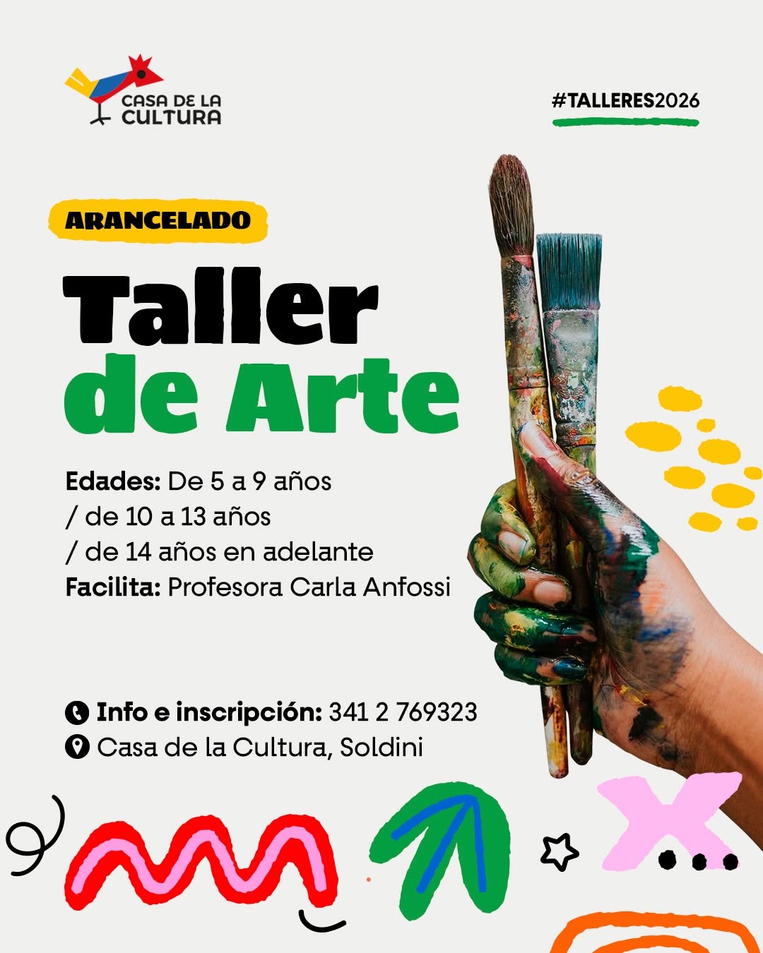 Talleres y actividades aranceladas 2026 🙌 Información e inscripciones en los contactos de las placas de cada actividad ...