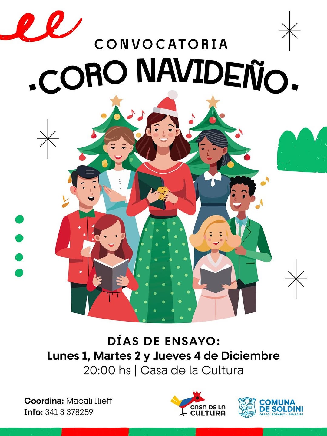 Súmate al Coro que estará presente en el encendido del tradicional Árbol navideño de nuestra plaza 🎄🪅